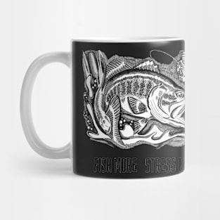 Fish More Stress Less - Gifts For Fishermen Mug